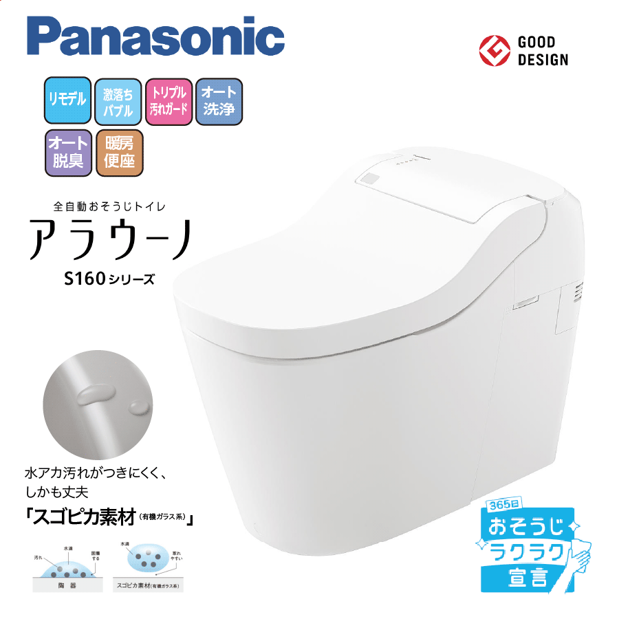 アラウーノS160 タイプ2 XCH1602RWS リモデル タイプ2フラットリモコン
