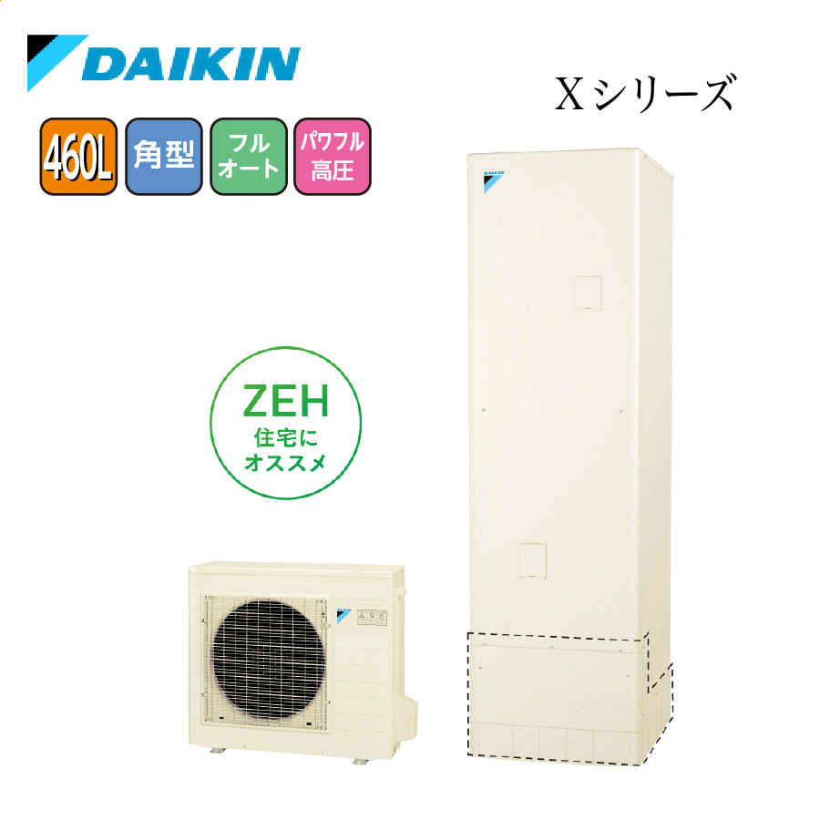 EQX46XFV+BRC083F1+KKC022E4 460L 角型 高圧