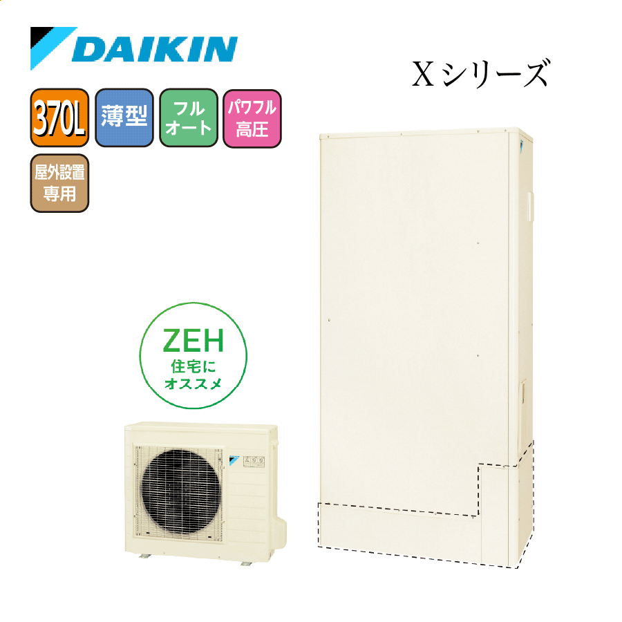 EQX37XFTV+BRC083F1+KKC052B4 370L 薄型 高圧
